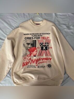 X Wet Nightmare A24 Online Ceramics Crew Neck Sweater  - XL